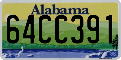 AL license plate 64CC391