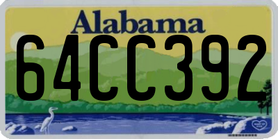 AL license plate 64CC392