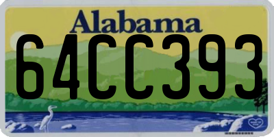 AL license plate 64CC393