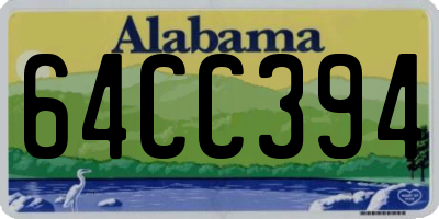 AL license plate 64CC394