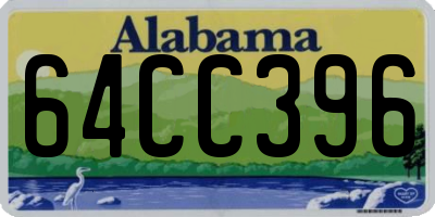 AL license plate 64CC396