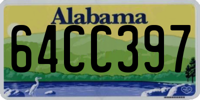 AL license plate 64CC397