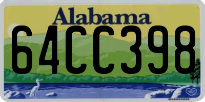 AL license plate 64CC398
