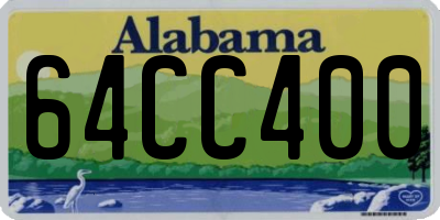 AL license plate 64CC400