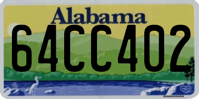 AL license plate 64CC402