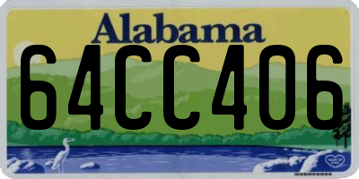 AL license plate 64CC406