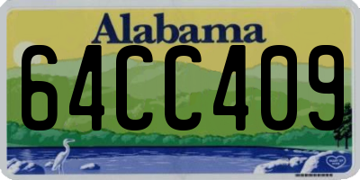AL license plate 64CC409