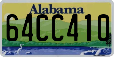 AL license plate 64CC410