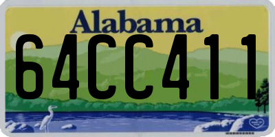 AL license plate 64CC411