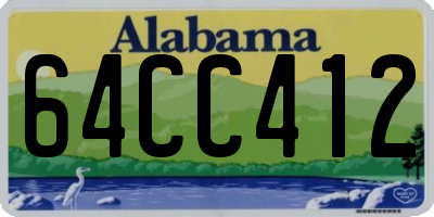 AL license plate 64CC412