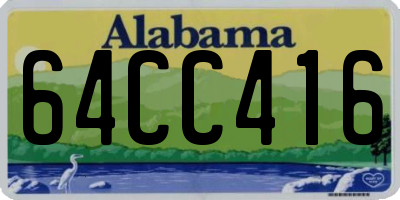 AL license plate 64CC416