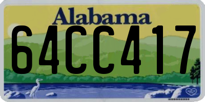 AL license plate 64CC417