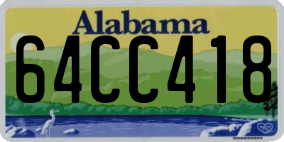 AL license plate 64CC418