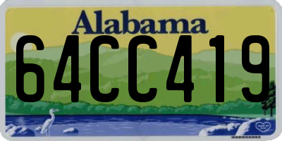 AL license plate 64CC419