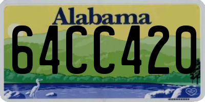 AL license plate 64CC420