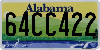 AL license plate 64CC422