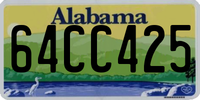 AL license plate 64CC425