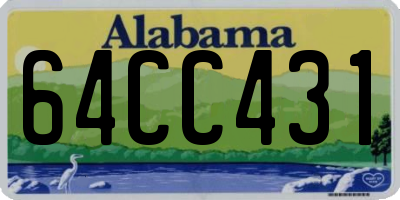 AL license plate 64CC431