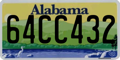 AL license plate 64CC432