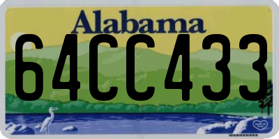 AL license plate 64CC433