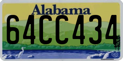 AL license plate 64CC434