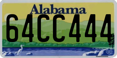 AL license plate 64CC444