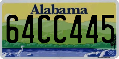 AL license plate 64CC445