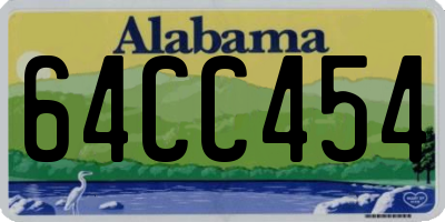 AL license plate 64CC454