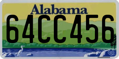 AL license plate 64CC456