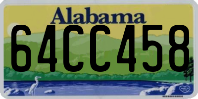 AL license plate 64CC458