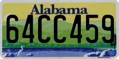 AL license plate 64CC459