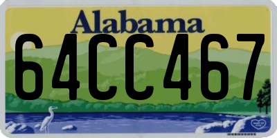 AL license plate 64CC467
