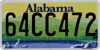 AL license plate 64CC472