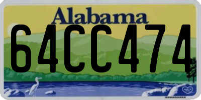 AL license plate 64CC474