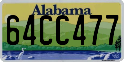 AL license plate 64CC477
