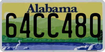 AL license plate 64CC480