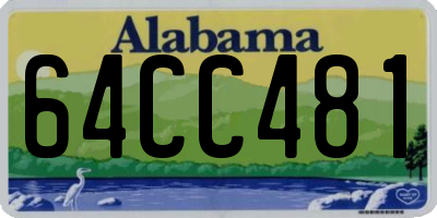 AL license plate 64CC481