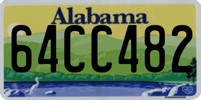 AL license plate 64CC482