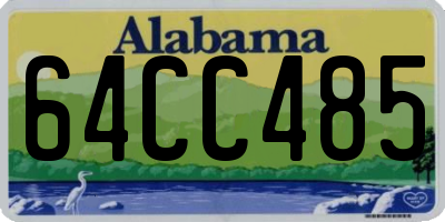 AL license plate 64CC485