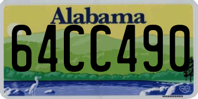 AL license plate 64CC490