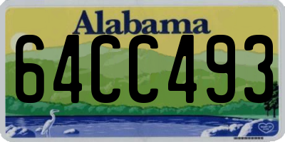 AL license plate 64CC493