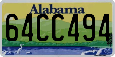 AL license plate 64CC494