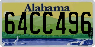 AL license plate 64CC496