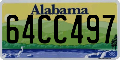 AL license plate 64CC497