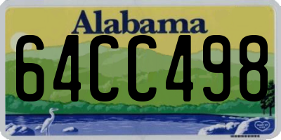 AL license plate 64CC498