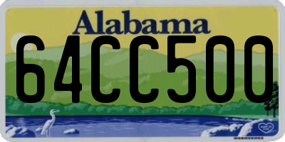 AL license plate 64CC500