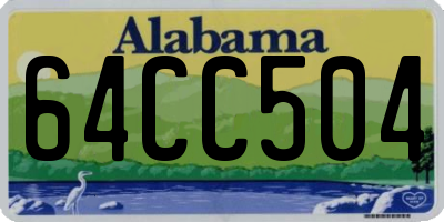 AL license plate 64CC504