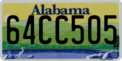 AL license plate 64CC505
