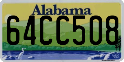 AL license plate 64CC508