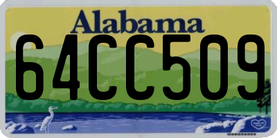 AL license plate 64CC509